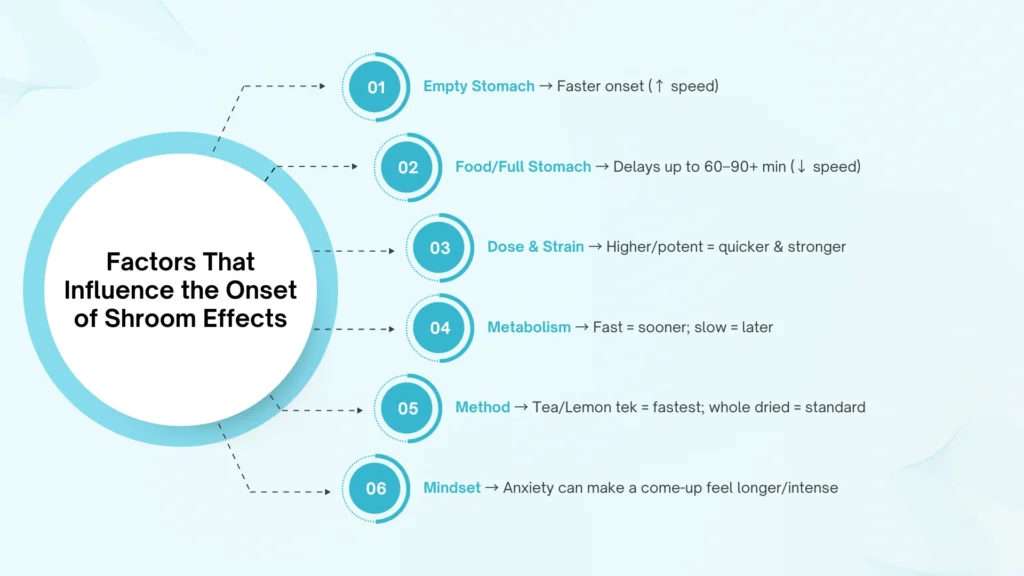 factors influence on shrooms effects